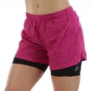 Craft Focus 2-In-1 Shorts Juoksushortsit Roosa