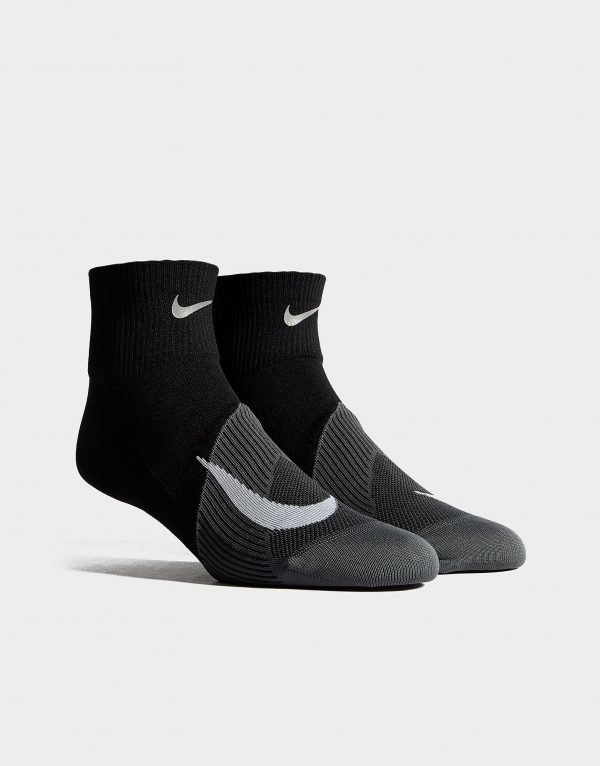 Nike Running Elite Lightweight Quarter Juoksusukat Musta